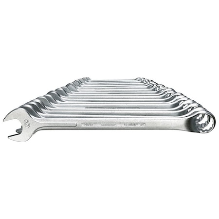 Gedore Combination Wrench Set, 17 pcs., 6-22mm, Offset: 10 Degrees 1 B-017